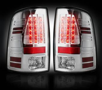 Dodge 13-17 RAM 1500/2500/3500 LED TAIL LIGHTS (Replaces Factory OEM LED Tail Lights ONLY) - Clear Lens
