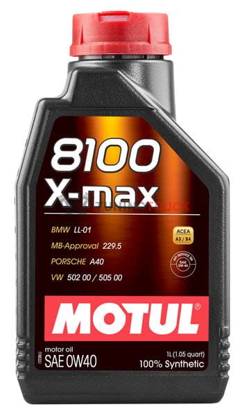 1 л MOTUL 8100 X-MAX 0W-40 для бензиновых и дизельных двигателей