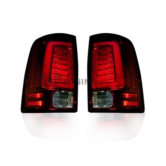 Dodge 09-14 RAM 1500 & 10-14 RAM 2500/3500 OLED TAIL LIGHTS (Replaces Factory OEM Halogen Tail Lights) - Red Lens
