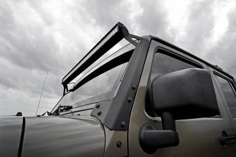 Кронштейн для LED балки 50'' на верх рамки лобового стекла Jeep Wrangler 4WD JK / JKU