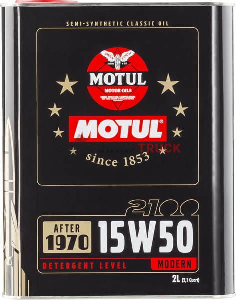 2 л MOTUL Classic Oil 2100 15W-50 для бензиновых и дизельных коллекционных автомобилей