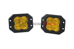 Противотуманные желтые врезные LED-модули SS3 Pro SAE с янтарной подсветкой
