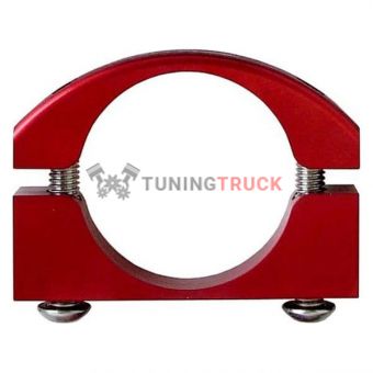 Small R/B Clamp, Single, RED, Billet Aluminum  (Fits 1.5"-2.0" dia.)