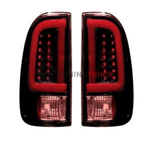 Ford Superduty F250HD/350/450/550 08-16 OLED TAIL LIGHTS - Dark Red Smoked Lens