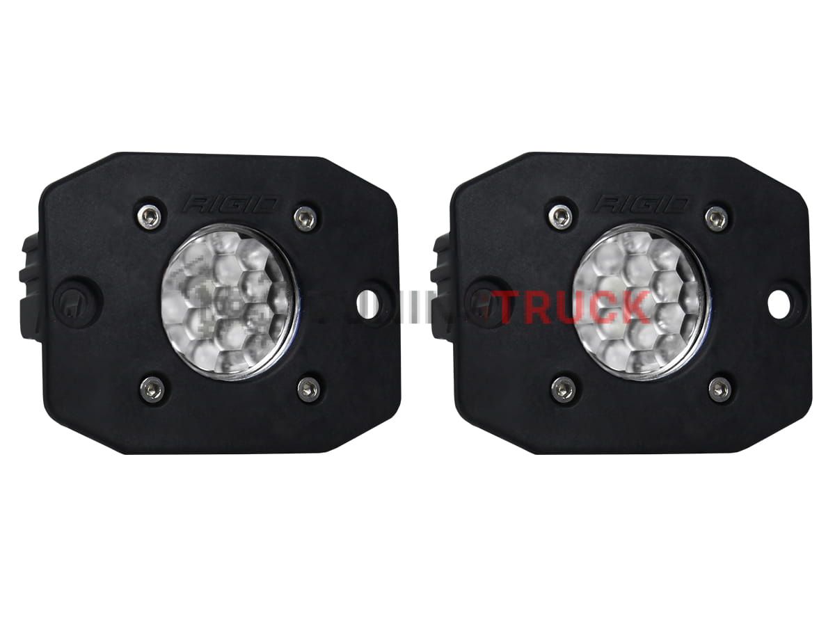 Черные врезные фары Ignite (1 светодиод) - рабочий свет, комплект 2 шт.