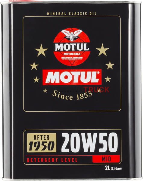 2 л MOTUL Classic Oil 20W-50 для бензиновых и дизельных коллекционных автомобилей и мотоциклов