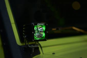Фары RIGID Radiance Pod (3 светодиода) - зеленая подсветка 