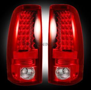 Chevy Silverado & GMC Sierra 99-07 (Fits 2007 "Classic" Body Style Only) LED TAIL LIGHTS - Red Lens