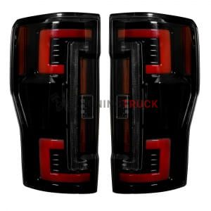 Ford Superduty F250/350/450/550 17-18 (Replaces OEM Halogen Style Tail Lights) OLED TAIL LIGHTS - Smoked Lens