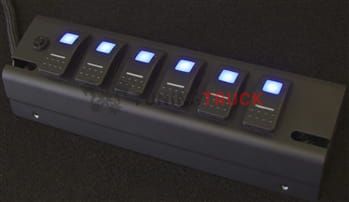 TJ Switch Panel 6 Switch W/Air Gauge 03-06 Wrangler TJ Blue sPOD