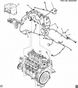Проводка  двигателя для Hummer H2