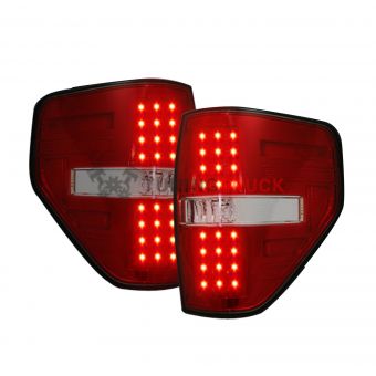 Ford F150 & RAPTOR 09-14 LED TAIL LIGHTS - Red Lens