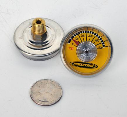 Плоский спиральный манометр с боковым регулятором 0-500 PSI