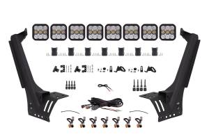 Комплект с кронштейнами для монтажа LED-балок SS5 Sport CrossLink над лобовым стеклом Jeep JL Wrangler