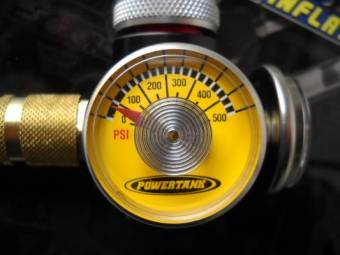 Плоский спиральный манометр с боковым регулятором 0-500 PSI
