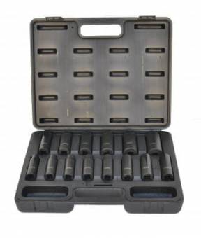 Impact Socket Set, Metric, 1/2" drive deep,