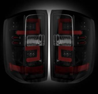 Chevy Silverado 14-17 1500/2500/3500 (Replaces Factory OEM Halogen Tail Lights ONLY - Also Fits GMC Sierra 15-17 Dually Body Style with Factory OEM Halogen Tail Lights ONLY) OLED TAIL LIGHTS - Smoked Lens