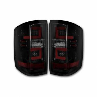 Chevy Silverado 16-17 1500/2500/3500 (Replaces Factory OEM LED Tail Lights ONLY - Also Fits GMC Sierra 15-17 Dually Body Style with Factory OEM LED Tail Lights ONLY) OLED TAIL LIGHTS - Smoked Lens