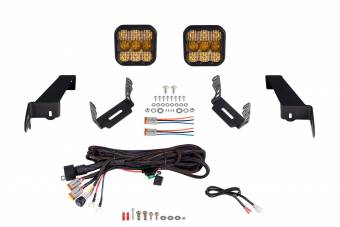 Комплект янтарных LED-модулей SS5 Sport CrossLink на передний бампер Jeep Wrangler