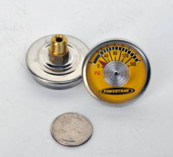 Спиральный плоский манометр 0-160 PSI, виброустойчивый