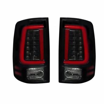 Dodge 09-14 RAM 1500 & 10-14 RAM 2500/3500 OLED TAIL LIGHTS (Replaces Factory OEM Halogen Tail Lights) - Smoked Lens
