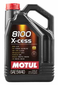 4 л MOTUL 8100 X-CESS 5W-40 для бензиновых и дизельных двигателей