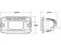 Врезная фара M-серия SRM2 (3 диода) - водительский свет (белая) 