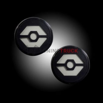Jeep 07-17 JK Wrangler Round Front Turn Signal Lenses with White Hexagon-Shaped OLED Design Located Under Front Headlights - Smoked Lens