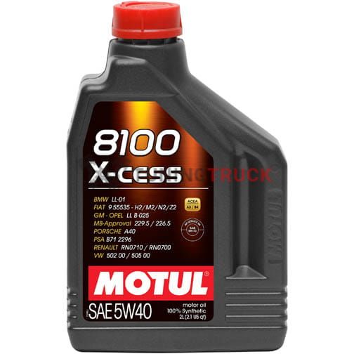 2 л MOTUL 8100 X-CLEAN 5W-40 - C3 для бензиновых и дизельных двигателей стандарта ЕВРО IV и ЕВРО V