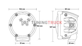 Комплект противотуманных LED-фар 360 серия 4″ SAE 