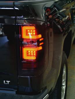 Chevy Silverado 14-17 1500/2500/3500 (Replaces Factory OEM Halogen Tail Lights ONLY - Also Fits GMC Sierra 15-17 Dually Body Style with Factory OEM Halogen Tail Lights ONLY) OLED TAIL LIGHTS - Smoked Lens