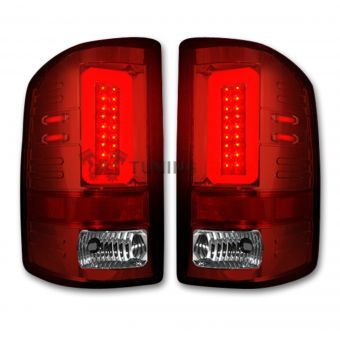 GMC Sierra 16-17 1500/2500/3500 (Only Fits Single Wheel Body Style Trucks with Factory OEM LED Tail Lights) OLED TAIL LIGHTS - Red Lens