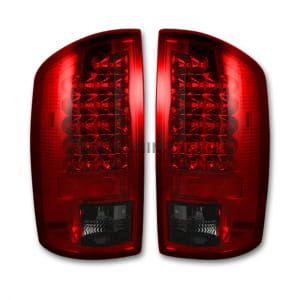 Dodge 07-08 RAM 1500 & 07-09 RAM 2500/3500 LED TAIL LIGHTS - Dark Red Smoked Lens