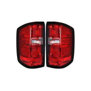 Chevy Silverado 14-17 1500/2500/3500 (Replaces Factory OEM Halogen Tail Lights ONLY - Also Fits GMC Sierra 15-17 Dually Body Style with Factory OEM Halogen Tail Lights ONLY) OLED TAIL LIGHTS - Red Lens