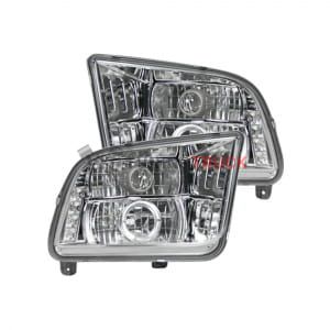 Ford Mustang 05-09 PROJECTOR HEADLIGHTS - Clear / Chrome
