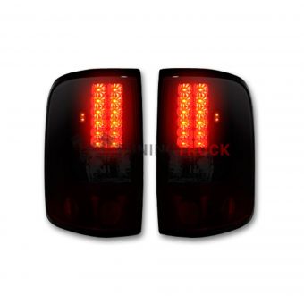 Ford F150 04-08 Straight aka "Style" Side LED TAIL LIGHTS - Dark Red Smoked Lens