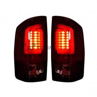 Dodge 07-08 RAM 1500 & 07-09 RAM 2500/3500 OLED TAIL LIGHTS - Dark Red Smoked Lens