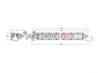 Фара MSR-серия 10" SR-серия (15 светодиодов) водительский свет (белая) 