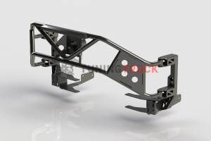 Калитка под запаску BMS Alfa для Toyota LC Prado 150, покрытие Raptor + цинкование