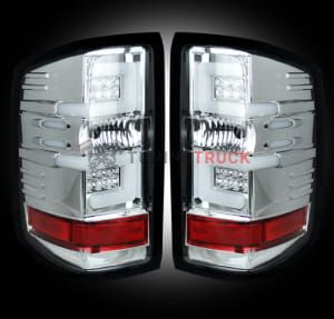 Chevy Silverado 14-17 1500/2500/3500 (Replaces Factory OEM Halogen Tail Lights ONLY - Also Fits GMC Sierra 15-17 Dually Body Style with Factory OEM Halogen Tail Lights ONLY) OLED TAIL LIGHTS - Clear Lens