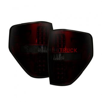 Ford F150 & RAPTOR 09-14 LED TAIL LIGHTS - Dark Red Smoked Lens