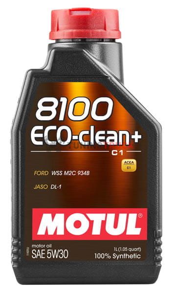 1 л MOTUL 8100 ECO-CLEAN+ 5W-30 для бензиновых и дизельных двигателей стандарта ЕВРО IV и ЕВРО V