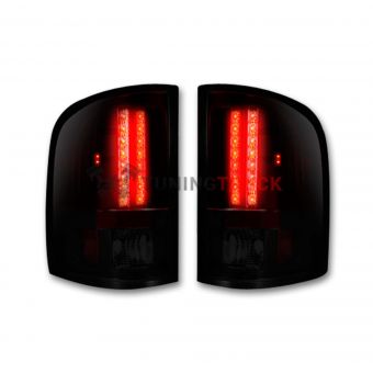 Chevy Silverado 07-13 Single-Wheel & 07-14 Dually & GMC Sierra 07-14 (Dually Only) 2nd GEN Body Style LED TAIL LIGHTS - Red Smoked Lens