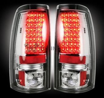Chevy Silverado & GMC Sierra 99-07 (Fits 2007 "Classic" Body Style Only) LED TAIL LIGHTS - Clear Lens