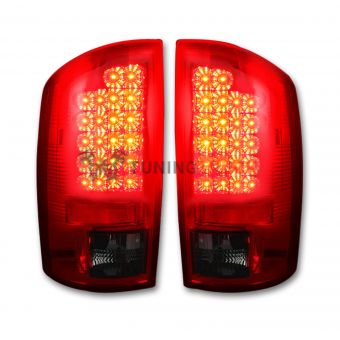 Dodge 02-06 RAM 1500 & 03-06 RAM 2500/3500 LED Tail Lights - Dark Red Smoked Lens