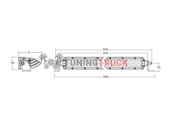 Балка MSR-серия 30" SR (30 светодиодов) комбинированный свет (белая) 