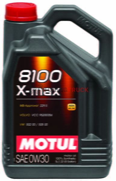 5 л MOTUL 8100 X-MAX 0W-30 для бензиновых и дизельных двигателей