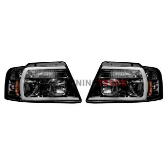 Фары головного света для Ford F150 04-08  - Smoked / Black