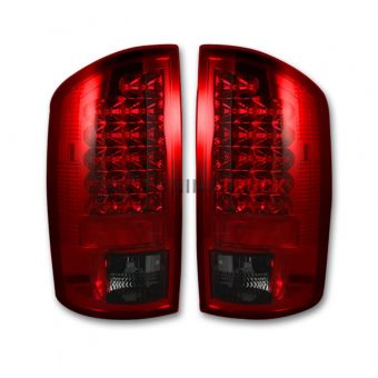 Dodge 02-06 RAM 1500 & 03-06 RAM 2500/3500 LED Tail Lights - Dark Red Smoked Lens